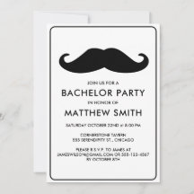 Bachelor Party Black Mustache Bröllop