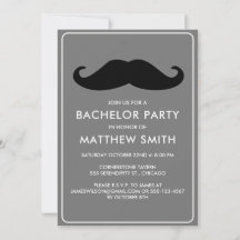 Bachelor Party Black Mustache Bröllop