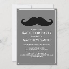 Bachelor Party Black Mustache Bröllop Inbjudningar