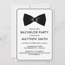 Bachelor Party Black Tuxedo Bow Tie Bröllop