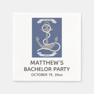 Bachelor Party Boating Nautical Anchor Pappersservett