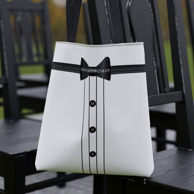 Bachelor Party Bow Tie Groomswomen Bröllop Tygkasse (Skapare uppladdad)