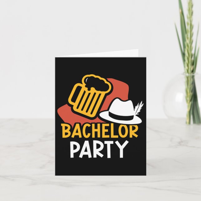 Bachelor Party Bride Groom Team Kort (Framsida)