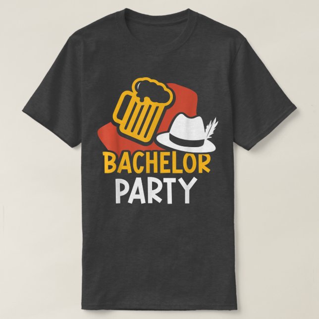 Bachelor Party Bride Groom Team  T Shirt (Design framsida)