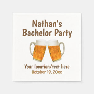 Bachelor Party Bröllop Beer Cheers Pappersservett