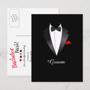 Bachelor Party Casino Night Inbjudan Vykort