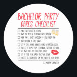 Bachelor Party Checklist Funny Bröllop Groom Runt Klistermärke<br><div class="desc">Bachelor Party Checklist Funny Bröllop Groom</div>