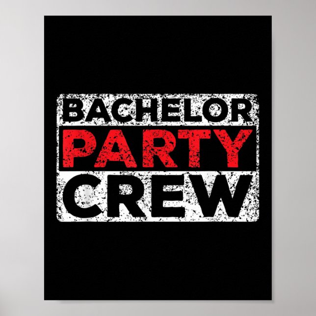 Bachelor Party Crew Bride Groom Team _2 Poster (Framsidan)