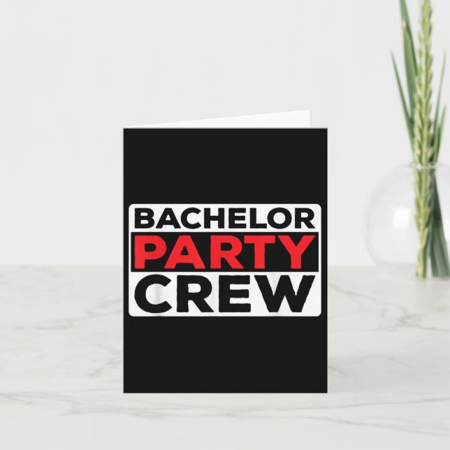 Bachelor Party Crew Bride Groom Team Kort (Framsida)