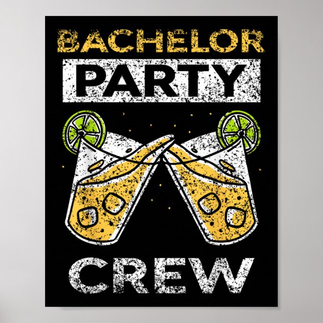 Bachelor Party Crew Bride Groom Team Poster (Framsidan)