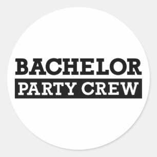 Bachelor Party Crew Runt Klistermärke
