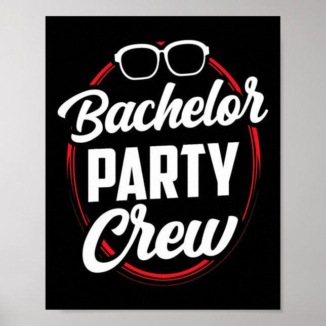 Bachelor Party Crew Team Bride Groom 1 Poster (Framsidan)