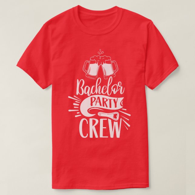 Bachelor Party Crew Team Groom Bride  T Shirt (Design framsida)