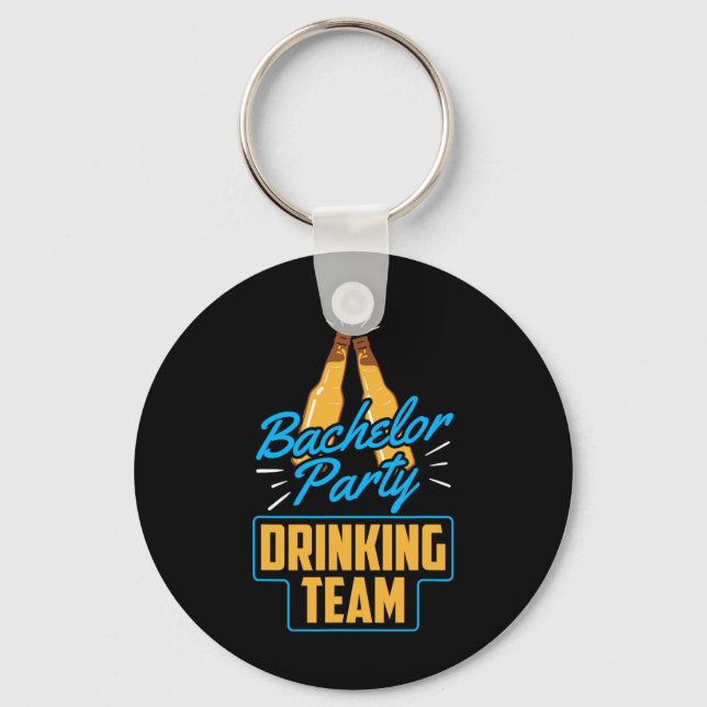 Bachelor Party Drinking Team Groom Bride 1 Nyckelring (Framsida)