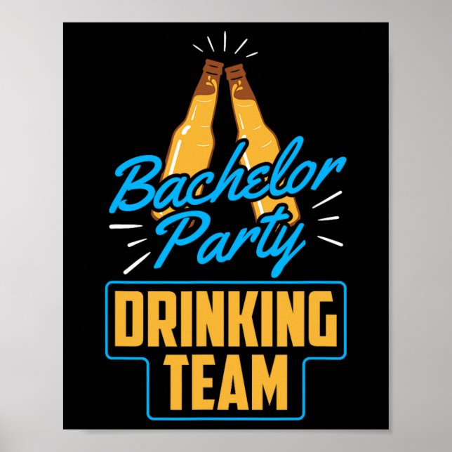 Bachelor Party Drinking Team Groom Bride 1 Poster (Framsidan)