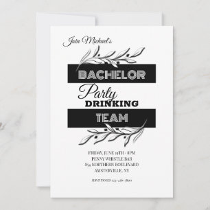 Bachelor Party Drinking Team Inbjudningar