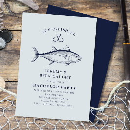 Bachelor Party Fishing Resa Helg Inbjudningar