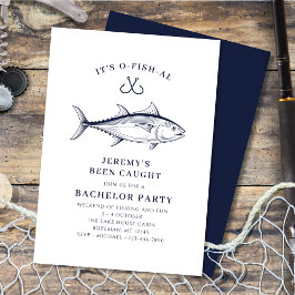 Bachelor Party Fishing Resa Helg Inbjudningar