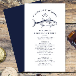 Bachelor Party Fishing Resa Itinerary Tilläggskort