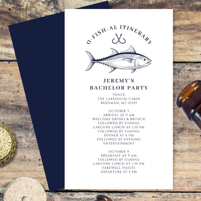 Bachelor Party Fishing Resa Itinerary Tilläggskort (Skapare uppladdad)