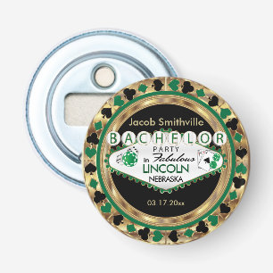 Bachelor Party Grönt Poker Chip Flasköppnare
