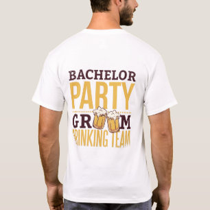 Bachelor Party Groom Drinking Team Funny Bröllop T Shirt