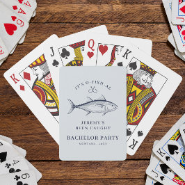 Bachelor Party Groom Fishing Resa Funny Casinokort