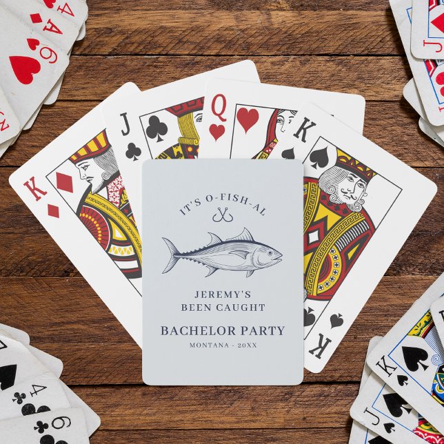 Bachelor Party Groom Fishing Resa Funny Casinokort (Skapare uppladdad)