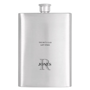 Bachelor Party Groom Flask Monogram Funny Gift Fickplunta