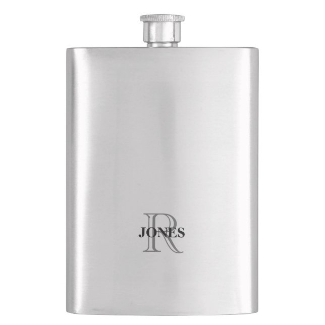 Bachelor Party Groom Flask Monogram Gift Fickplunta (Framsidan)