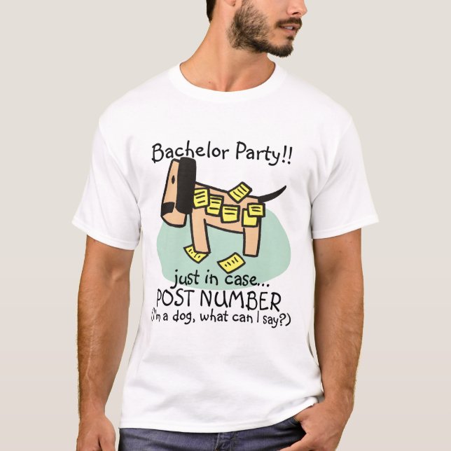 Bachelor Party Hund T-shirts och Gifts (Framsida)