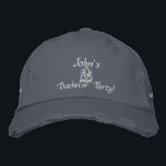 Bachelor Party I Blue Broderad Keps<br><div class="desc">En snyggt och personlig broderade hatt för varje Bachelorette Bash!</div>
