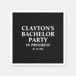 Bachelor Party in Progress Napkins Pappersservett