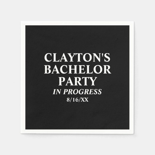 Bachelor Party in Progress Napkins Pappersservett (Framsidan)