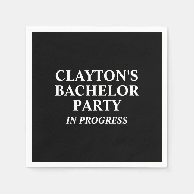 Bachelor Party in Progress Napkins Pappersservett (Framsidan)