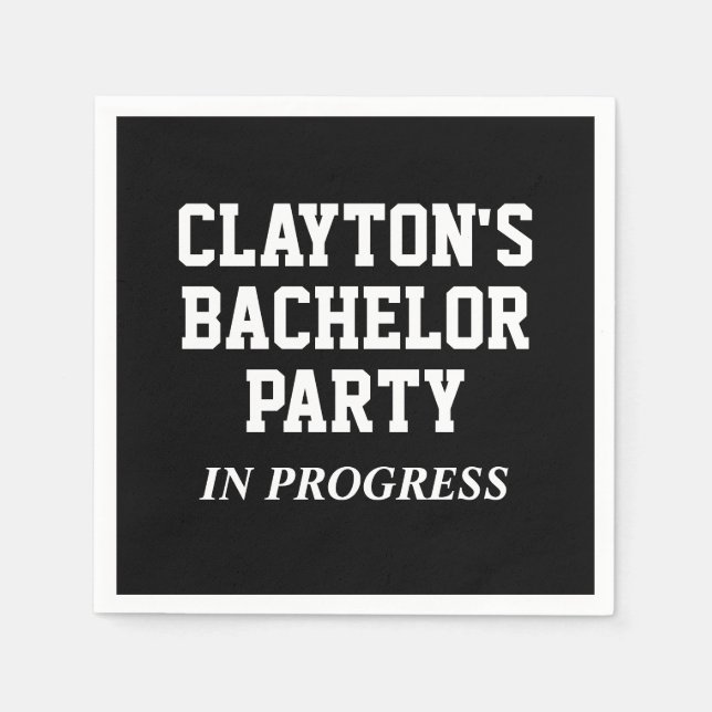 Bachelor Party in Progress Napkins Pappersservett (Framsidan)