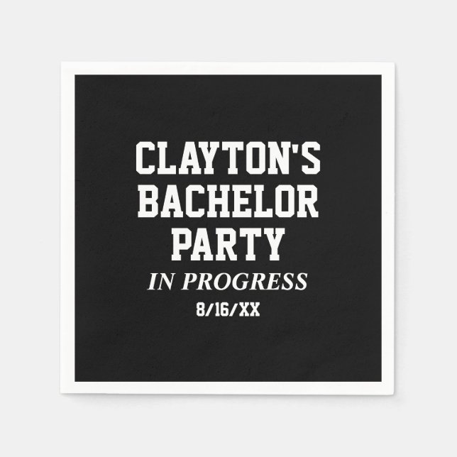 Bachelor Party in Progress Napkins Pappersservett (Framsidan)