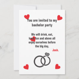 bachelor party invitation inbjudningar