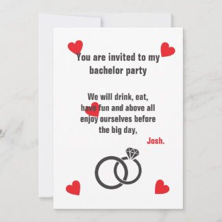 bachelor party invitation inbjudningar