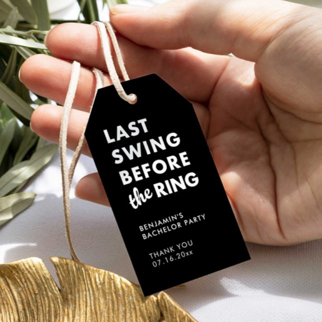 Bachelor Party Last Swing Before the Ring Minimal Presentetikett (Skapare uppladdad)
