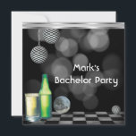 Bachelor Party Manar Drinks Black and White Silver Inbjudningar<br><div class="desc">Bachelor Party Black and White Silver Manar Boys Night Out Drinks Tillfällen Bucks Party</div>