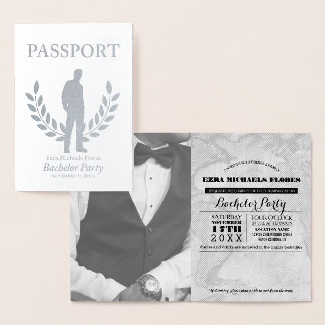Bachelor Party-pass silver foil Folierat Kort (Display)