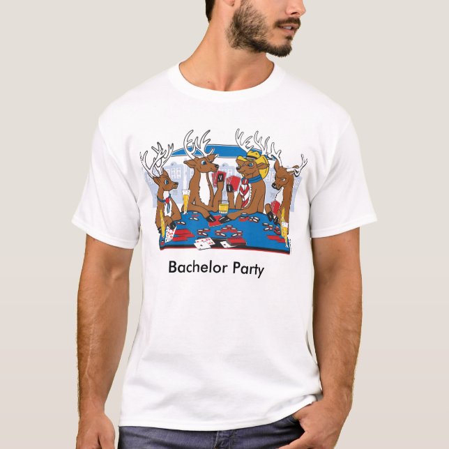 Bachelor Party Poker i Vegas T Shirt (Framsida)