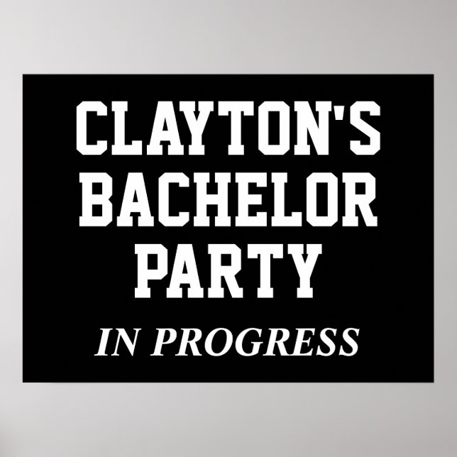 Bachelor Party Poster (Framsidan)