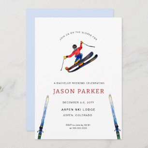 Bachelor Party Ski Resa Inbjudningar