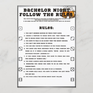 Bachelor Party-spel, följ Regler, Inbjudningar