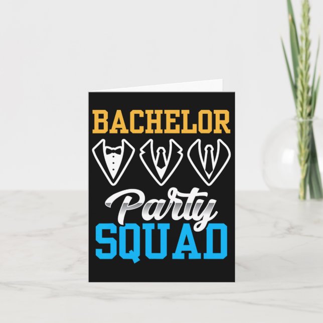 Bachelor Party Squad Bride Team Groom 1 Kort (Framsida)