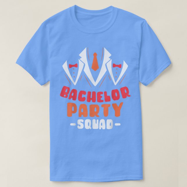 Bachelor Party Squad Groom Bride Team121  T Shirt (Design framsida)