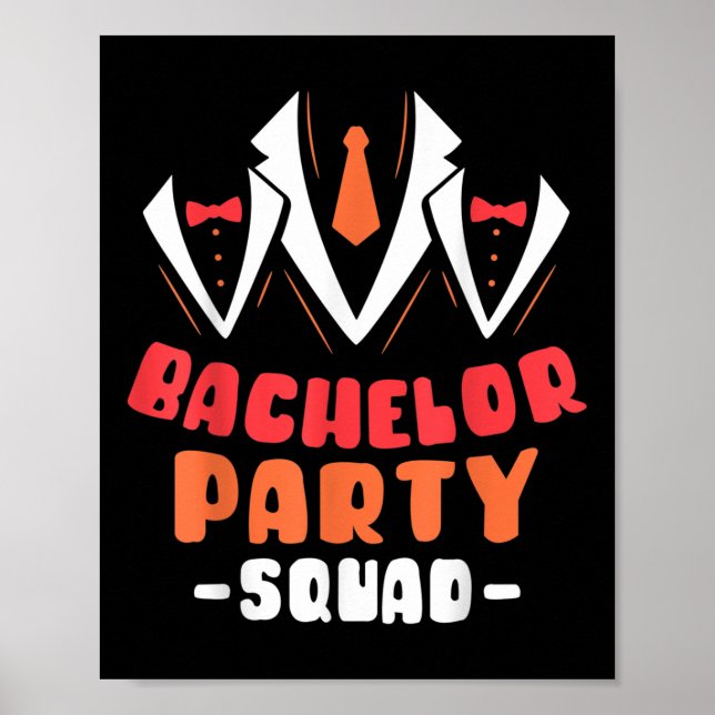 Bachelor Party Squad Groom Bride Team _1 Poster (Framsidan)