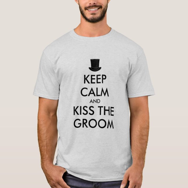Bachelor party t shirt | KeepCalm och kiss-grupp (Framsida)